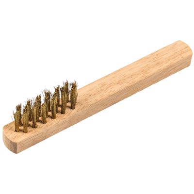 Klingspor BHZ 600 Spark Plug Brush, 3 Rows, 45 x 17 x 145 mm, Wooden Handle, 0.17 mm Stainless Steel, 25-Pack