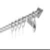 ondeco Custom-Made Curtain Rod, 20 mm Cone, Single Track, 12 cm Wall Brackets, Rings, Stainless Steel Look, 220 cm view 1