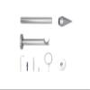 ondeco Custom-Made Curtain Rod, 20 mm Cone, Single Track, 12 cm Wall Brackets, Rings, Stainless Steel Look, 220 cm view 3