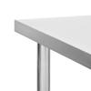 vidaXL Kitchen Work Table with Wheels 100x45x85 cm Stainless Steel view 3