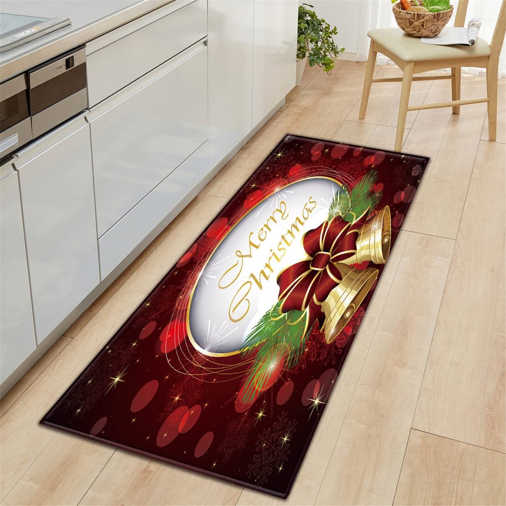 JLCP Christmas Door Mat, Red, Non-Slip, Water-Absorbent, Washable, 23.6 x 35.4 in
