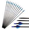 ACCMOS 29-Inch Carbon Arrows, Spine 300, 6.2 mm ID, Blue Explosion-Proof Ring, 12-Pack view 2