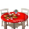 Treer Christmas Round Tablecloth, Washable 100% Polyester, Water- and Stain-Resistant, 90 cm view 1