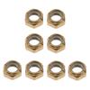 8-Piece Golden Skateboard Longboard Kingpin Nut Set, 7 x 10 x 14 mm view 1