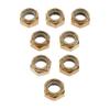 8-Piece Golden Skateboard Longboard Kingpin Nut Set, 7 x 10 x 14 mm view 2