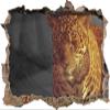 3D Lonely Leopard in the Desert Floor and Wall Sticker, Removable, 80 x 120 cm view 1