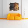 3D Lonely Leopard in the Desert Floor and Wall Sticker, Removable, 80 x 120 cm view 2