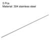 sourcing map 5-Pack M3 x 250 mm Fully Threaded Rods, 304 Stainless Steel, Right-Hand Thread, 0.5 mm Pitch view 2