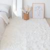 CHBIN Shaggy Rug 40 x 80 cm, Long-Pile Plush Carpet, Washable, Black view 2