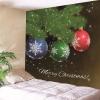 Banemi Christmas Wall Tapestry, Pine Tree, Baubles, Star Lights and Snowflakes, Purple Gray Yellow Green, Polyester Gobelin, 150 x 130 cm view 3