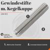 OPIOL QUALITY A2 V2A Stainless Steel DIN 913 M10 x 20 mm Hex Socket Cone-Point Set Screws, 2-Pack view 2