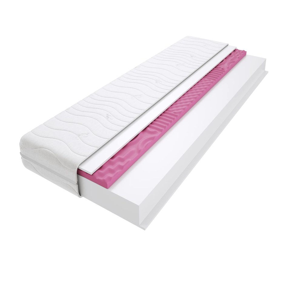 Godre Foam Mattress 85 x 120 cm, H3 Medium-Firm, 12 cm High, Profiled Molet Foam with Climate Fiber, Hypoallergenic, Reversible, Auro Molet