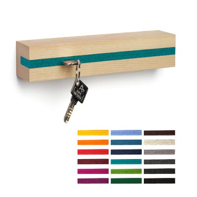 Buchenbusch urban design Ash Key Board with Turquoise Felt Insert, Holds up to 10 Keys