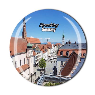 Straubing, Germany Crystal Refrigerator Magnet Souvenir
