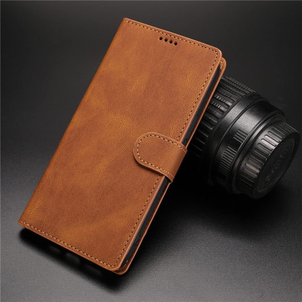 Leather Wallet Case for Samsung Galaxy A72/A52/A32/F62/A22/A02/A12/A51/A71/A21/A41/A31/A11/A01/A50/A70S/A40/A20E/A10/M30, Brown, Galaxy A72 4G/5G