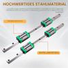 CNCYEAH Linear Guide Kit, 2 HGR20-800 mm Rails, SFU1605-800 mm Ball Screw, BF12/BK12 Supports, DSG16H, Coupling and 4 Blocks view 2