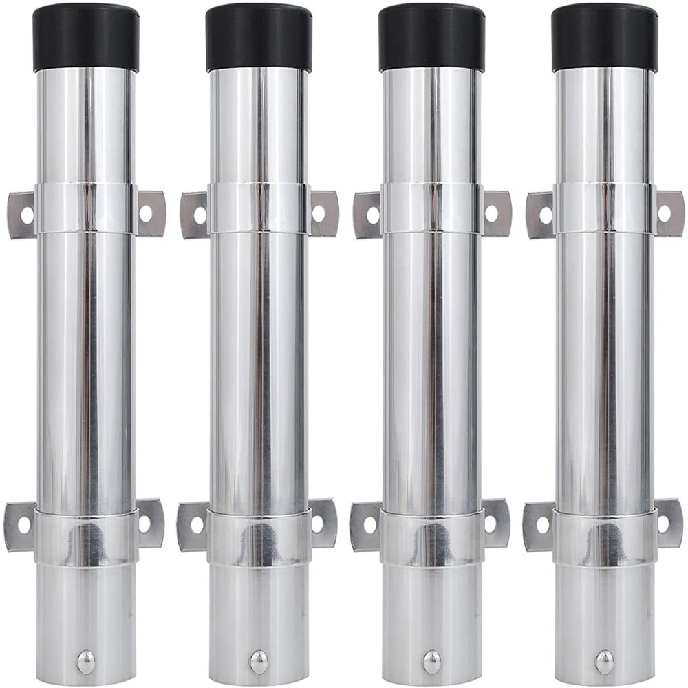 9Tong Stainless Steel Fishing Rod Holders, Side-Mount for Boats and Kayaks, 4-Pack
