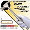 WEDO Titanium Claw Hammer, 338 g Head, 280 mm, Ergonomic Handle view 2