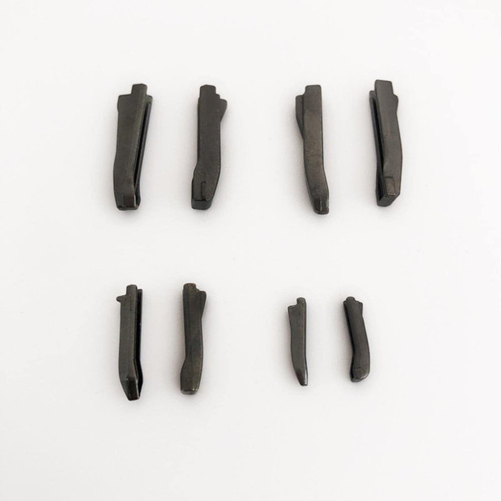 20 Sets #10 Double-Open Zipper Repair Kits, Gunmetal Black