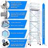 AC xPress Compact-S Rolling Scaffold | Aluminum | 3 m Working Height | TÜV/GS Tested | Platform with Hatch | Expandable | DIN EN 1004 & 1298 | Indoor & Outdoor view 4