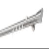 ondeco Custom-Size Curtain Rod, 20 mm Internal Track, Rag Double-Track, 12 cm Wall Brackets, Stainless Steel Look, 280 cm view 1