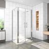 Acezanble U-Shaped Shower Enclosure 100 x 80 x 80 cm, Nano Glass, H195 cm view 1