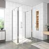 Acezanble U-Shaped Shower Enclosure 100 x 80 x 80 cm, Nano Glass, H195 cm view 3