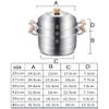 MNSSRN 30 cm Multi-Layer Stainless Steel Food Steamer for Gas or Induction Stoves view 2