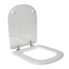 Dolomite Gemma Due Wall-Hung Toilet Seat, White Polyester, Stainless Steel Hinges, Soft Close view 1