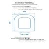 Dolomite Gemma Due Wall-Hung Toilet Seat, White Polyester, Stainless Steel Hinges, Soft Close view 2