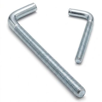 Metric L-Hooks, Screw Hooks, M4–M8, Zinc-Plated Steel (10, M4 x 40 mm)