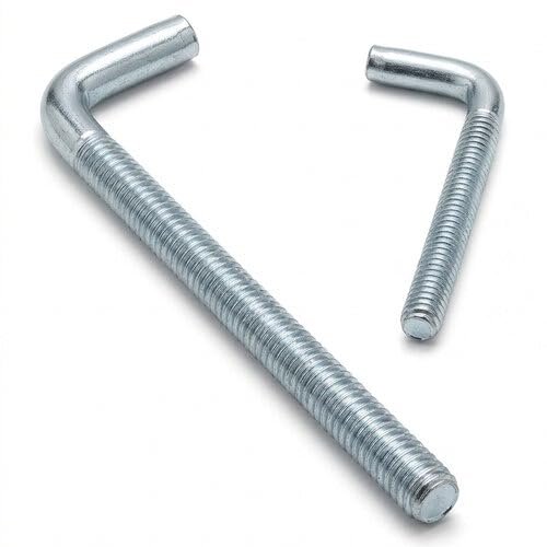 Metric L-Hooks, Screw Hooks, M4–M8, Zinc-Plated Steel (10, M4 x 40 mm)