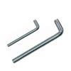 Metric L-Hooks, Screw Hooks, M4–M8, Zinc-Plated Steel (10, M4 x 40 mm) view 3