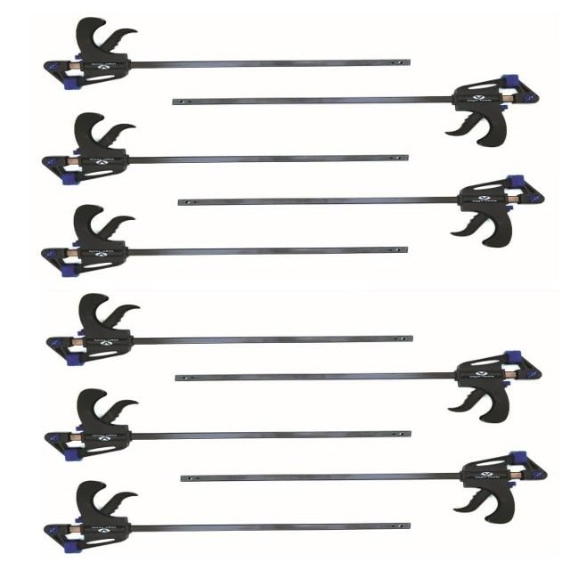 Quick-Release One-Hand Clamps, 600 mm, 10-Piece Set