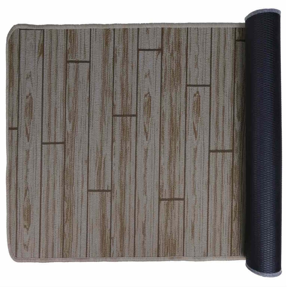 Casatessile Non-Slip Kitchen Runner, Oak, Beige, 50 cm Wide x 340 cm Long
