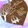 Heart-Shaped Wooden Sign for a 1st Wedding Anniversary view 2