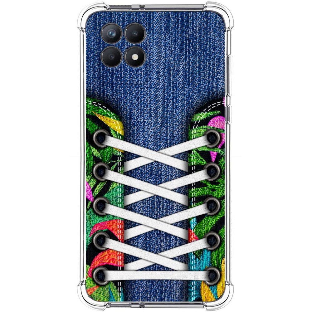 Shock-Resistant Silicone Case for Realme 8i, Shoe Design 13 Drawings