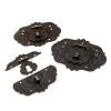 Security Hasp Lock, 1-Piece Vintage Wooden Drop Hasp for Jewelry Boxes and Furniture, 76 x 57 mm view 4