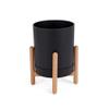 Kollecture Fleur Planter, Brown, Gray Stand view 2