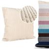 ANRO Corduroy Pillow Cover, Cream, 40 x 40 cm, Without Insert view 1