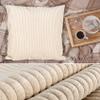 ANRO Corduroy Pillow Cover, Cream, 40 x 40 cm, Without Insert view 2
