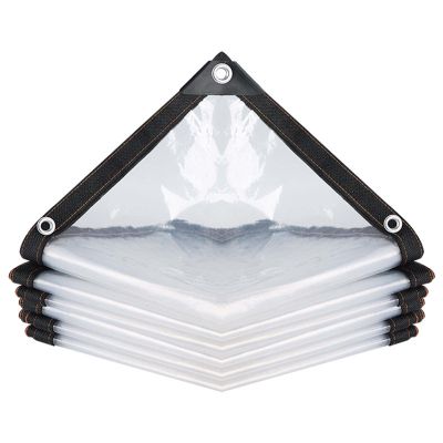 RGRE Clear Waterproof PVC Tarp 2 x 7 m with Eyelets