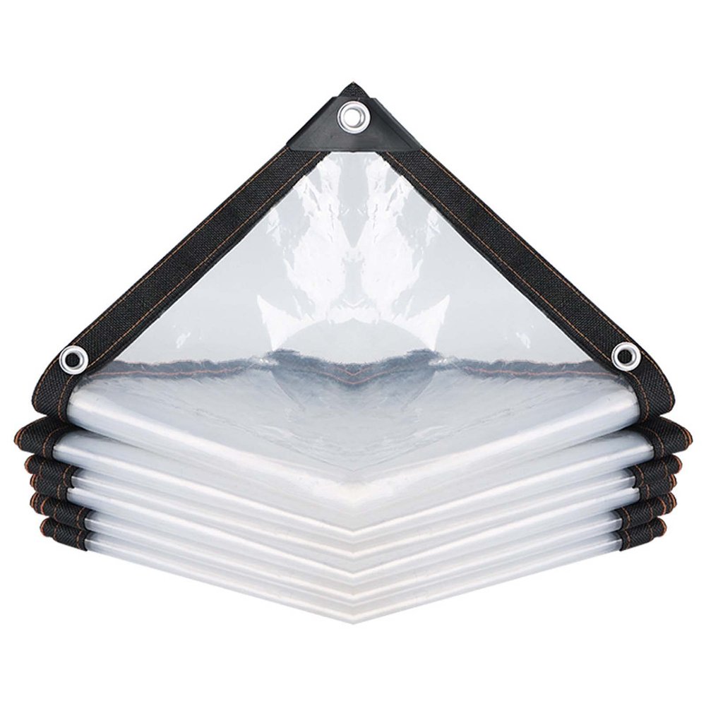 RGRE Clear Waterproof PVC Tarp 2 x 7 m with Eyelets