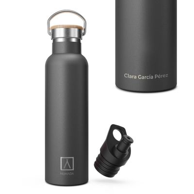 NuMADA Personalized 20 oz Stainless Steel Bottle, Black