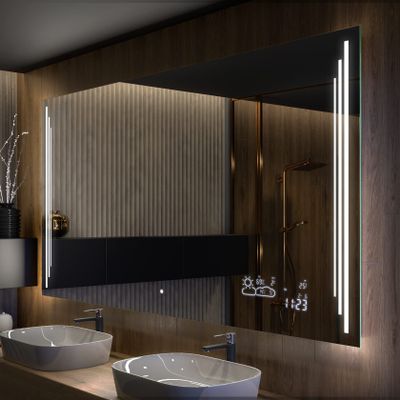 Artforma Frameless LED Bathroom Mirror with Lighting, 140 x 80 cm, Custom-Made