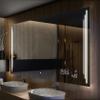 Artforma Frameless LED Bathroom Mirror with Lighting, 140 x 80 cm, Custom-Made view 1