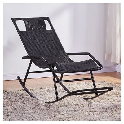 DUNAKE Living Room Glider Recliner with Headrest and Footrest