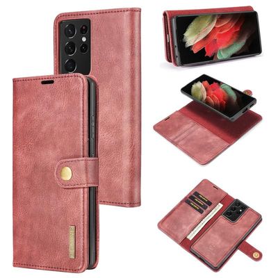 Yidai-Silu 2-in-1 Detachable Wallet Case for Samsung Galaxy S21 Ultra