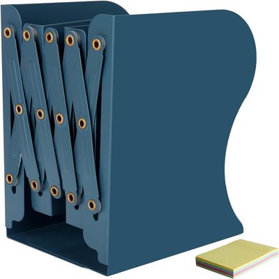 DIFIT Adjustable Metal Bookends, Blue, 1 Piece