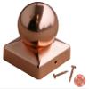 GK Copper Post Cap Ball with Screws and Cut Tip (1, 9 x 9 cm) view 1
